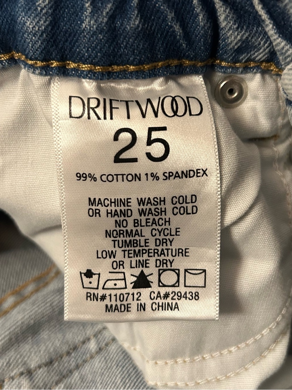 Driftwood "Elon" Star Embroidered Paper Bag Waist High-Rise Skinny Jeans Size 25 - Picture 3 of 8